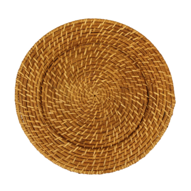 Brown Rattan Charger - System Redirected for SEO from Others Website